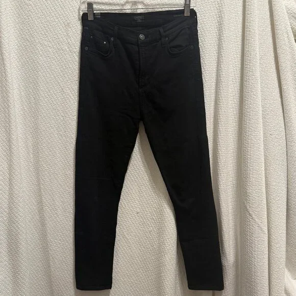 Citizens of Humanity Rocket crop high rise skinny jeans Black Size 29 - Picture 2 of 9